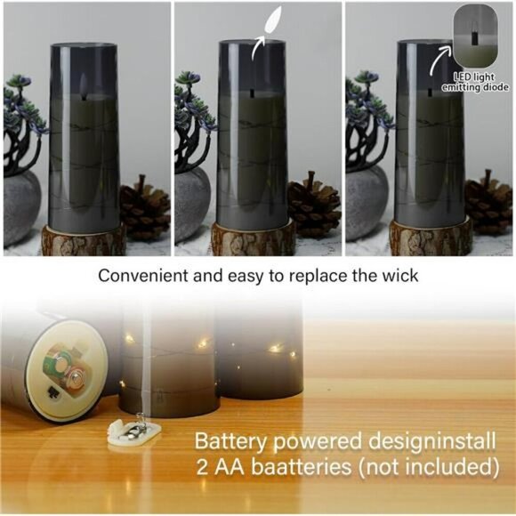 Flameless LED Candles with Timer 5 Pc Flickering Flameless Candles for Romantic - Picture 2 of 7